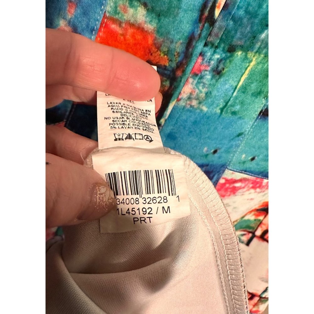 Karen Kane Tank Dress Colorful Color Block Flattering Fit Sleeveless Scuba - Picture 6 of 8